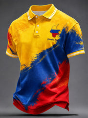 Men's Colombia Resiste Printed Polo Shirt