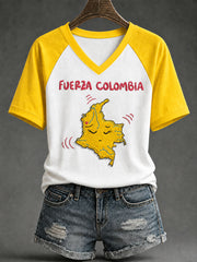 Women’s Fuerza Colombia Printed Casual T-Shirt