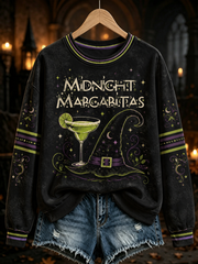 Women's Midnight Margaritas Print Regular Sweatshirt