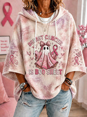 Women’s Breast Cancer Is Boo Sheet Short-Sleeve Hoodie