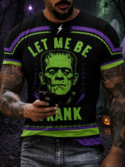 Men's Halloween Let Me Be Frank Printed T-shirt