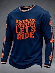 Men's Football Gameday Gift For Football Fans long sleeve round neck T-shirt