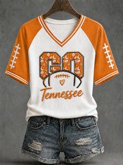 Women's Game Day Football Print Casual T-Shirt