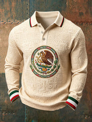 Men's Mexico Independence Day Art Printed Casual Tops