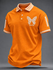 Men's Tennessee Football Casual Printed Polo Shirt