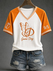 Women's Tennessee Football Game Day Casual Printed T-shirt