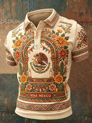 Men's Mexico Independence Day Printed Casual Tops
