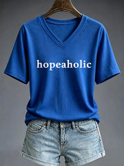 Women's Hopeaholic Print short-sleeved T-shirt