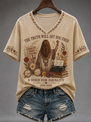 Women's RIP Retro Feminist Icon Printed short-sleeved T-shirt