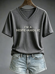 Women's I'm A Hope-AHOLIC Print T-shirt