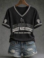 Women's 'Well-Behaved Women Rarely Make History' Feminist Art Commemorative T-shirt