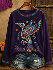 Women's Mexico Day of The Dead Art Printed T-shirt