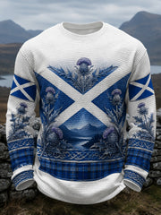 Men's Scotland St. Andrew's Day Printed Waffle Long Sleeve T-Shirt