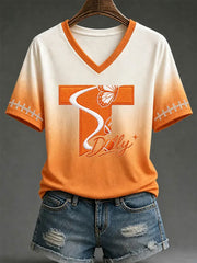 Women's Game Day Football Printed Casual T-Shirt