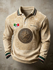 Men's Mexico Pride Flag Art Printed Casual Tops
