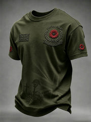 Men's Remembrance Day Lest We Forget Short Sleeves T-shirt
