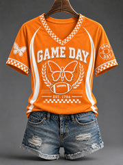Women's Game Day Football Printed Casual T-Shirt
