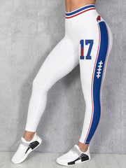 Women's Football Lover BUF Art Printed Leggings