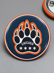 Chicago Football Lover Printed Pins