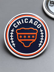 Chicago Football Lover Printed Pins