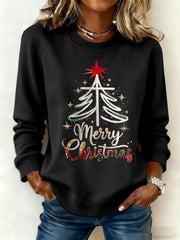 Women's Christmas Cross Print Casual Sweatshirt