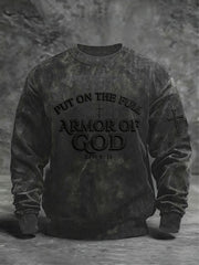 Men's Put On The Full Armor Of God Crew Neck Sweatshirt
