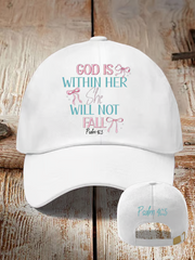 Unisex Retro God Is Within Her She Will Not Fall Psalms 46:5 Print Baseball  Hat