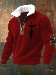 Men's Jesus Cross Faith Print Sweatshirts