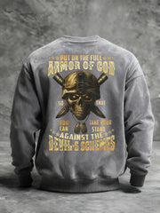 Men's Put On The Full Armor Of God Printed Casual Sweatshirt