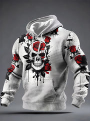 Men's Gothic Skull Printed Hoodie