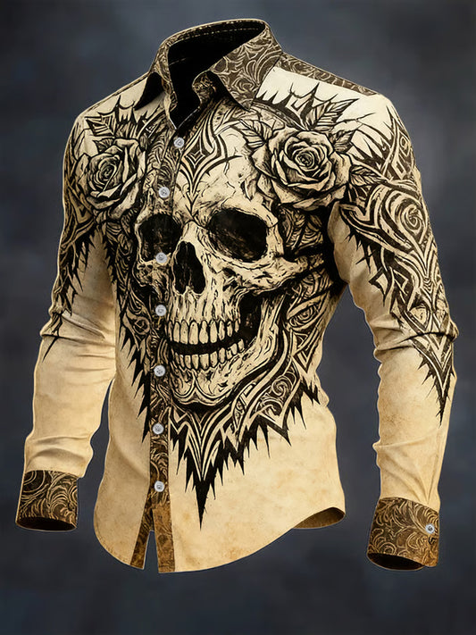Men's Gothic Dark Skull Shirt