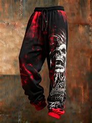 Men's Vintage Skull Printed Pants