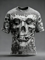 Men's Vintage Skull Printed T-shirt