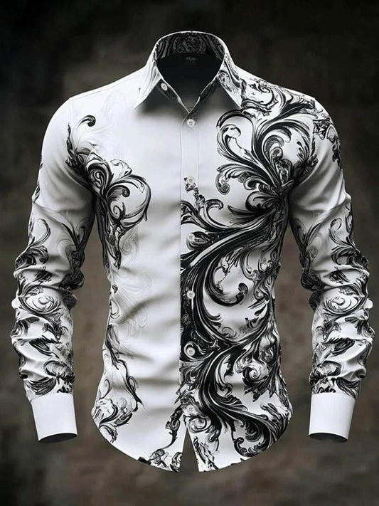 Men's Vintage Skull Long Sleeve Shirt