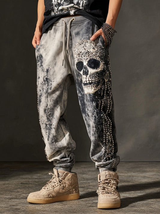 Men's Rock Skulls Printed Pants