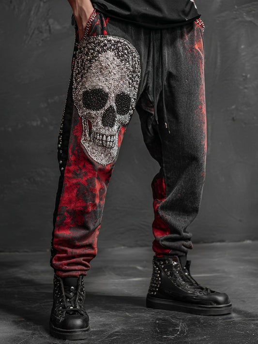 Men's Rock Skulls Printed Pants