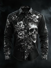 Men's Vintage Skull Long Sleeve Shirt
