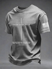 Men's Faith Over Fear The Lord Is With Me; I Will Not Fear Short Sleeve  T-shirt