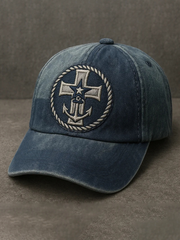 Unisex Navy Faith Print Hat
