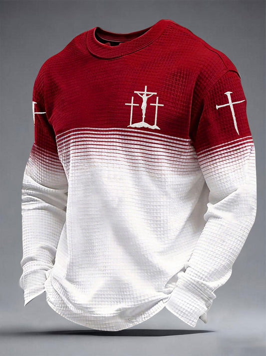 Men's Christian Cross Waffle T-Shirts