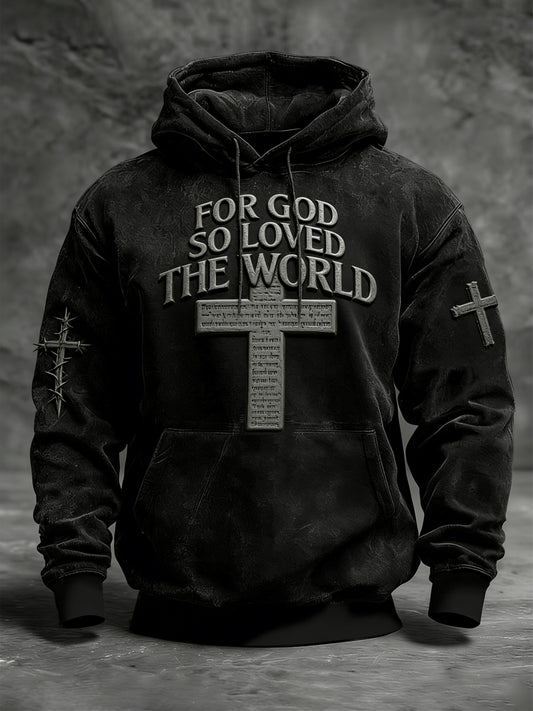 Men's Faith Oversized Drop-Shoulder Hoodie with Pockets
