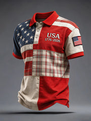 Men's USA 1776-2026 Print Polo Shirt