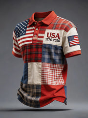 Men's USA 1776-2026 Print Polo Shirt