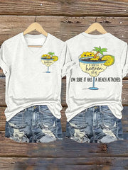 Women's beach vacation Day Iron On Short Sleeve T-Shirt