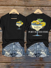 Women's beach vacation Day Iron On Short Sleeve T-Shirt
