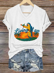 Women's beach vacation Day Living It Up Short Sleeve T-Shirt