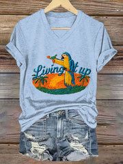 Women's beach vacation Day Living It Up Short Sleeve T-Shirt