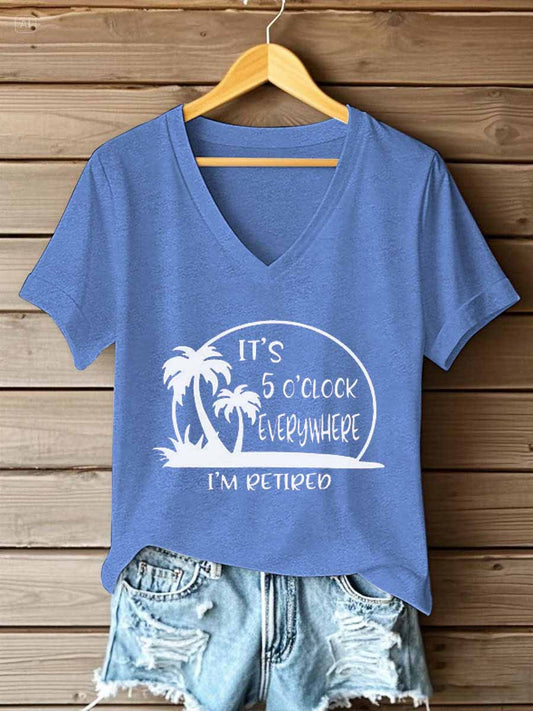 Women's beach vacation Day Iron On Short Sleeve T-Shirt