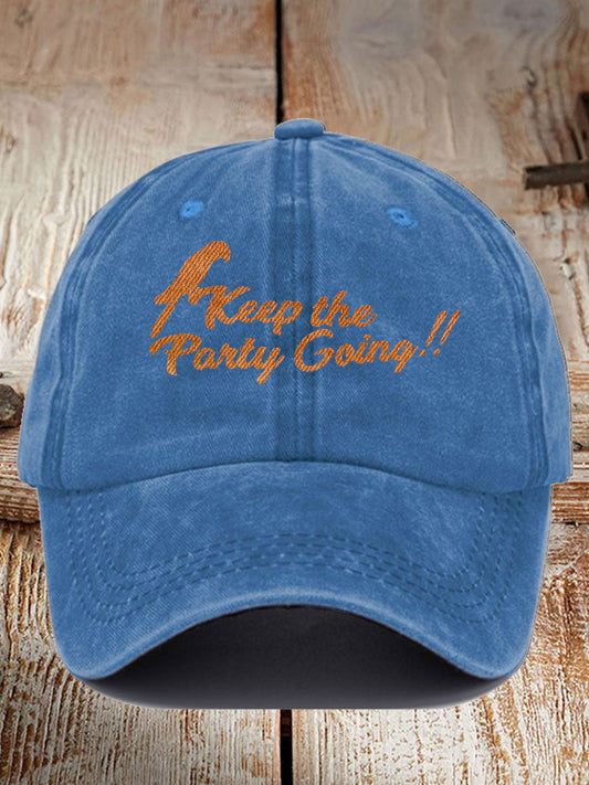 Unisex Muscic Lover Parrot Keep The Party Going Printed Hat