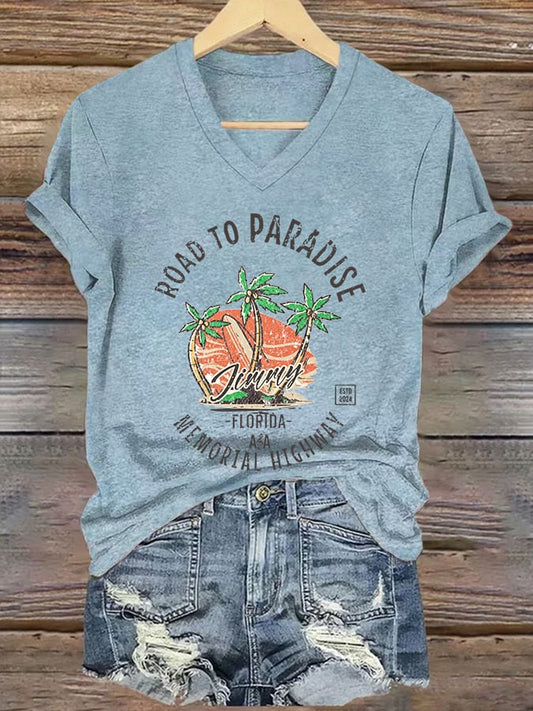 Women's beach vacation Day short-sleeved T-shirt
